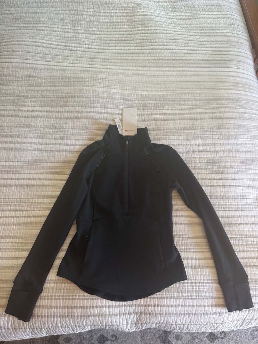 lululemon athletica Black Cold weather Running half Zip Jacket